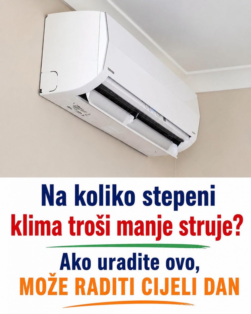 Na koliko stepeni klima troši manje struje? Ako uradite ovo, MOŽE RADITI CIJELI DAN - featured image