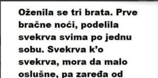 Oženila se tri brata. Prve bračne noći, podijelila svekrva… - featured image