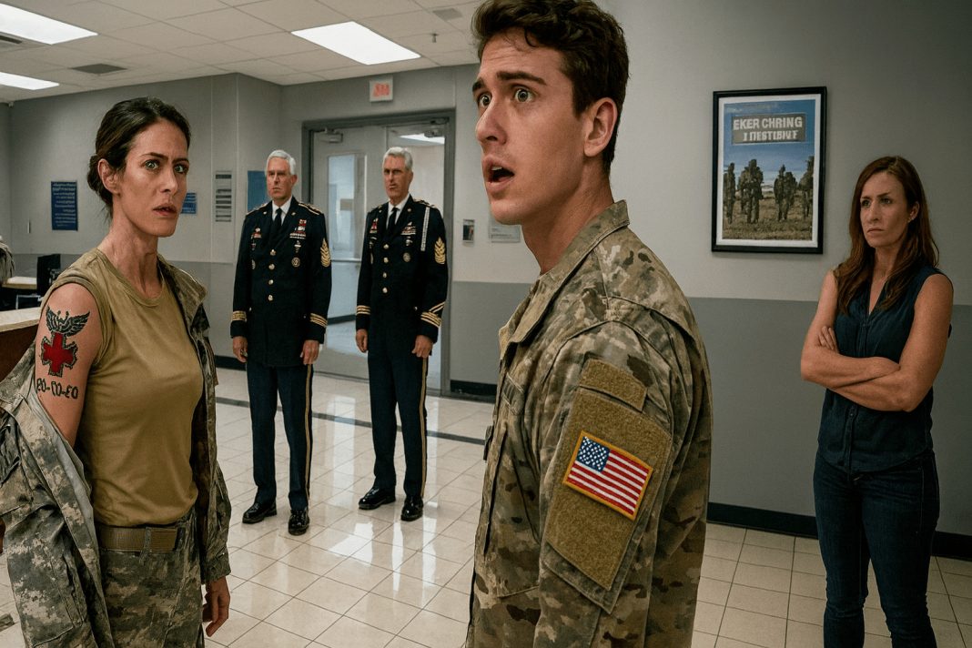 Mlad poručnik je naredio ženi u izbledeloj uniformi da skine uniformu. On se ukočio od užasa kada je video tetovažu na njenom ramenu — tajnu koje su se svi plašili… - featured image
