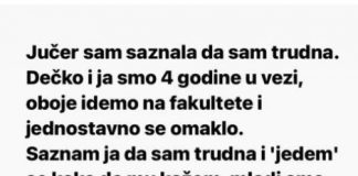 Ostala je TRUDNA i rešila je da KAŽE dečku ali ono ŠTO joj je REKAO nakon TOGA će PAMTITI dok je ŽIVA! - featured image