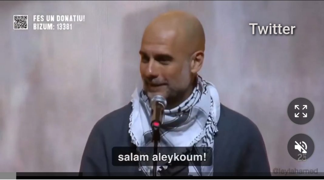 Guardiola s kefijom oko vrata poručio “Selam alejkum” i podržao djecu Palestine: “Moćnici su kukavice” - featured image
