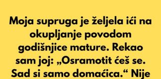 Moja supruga je željela prisustvovati okupljanju povodom godišnjice mature. - featured image