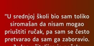 “U srednjoj školi bio sam toliko siromašan…” - featured image