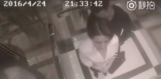Nadzorna kamera je snimila kako čovjek “dira” ženu u liftu. Ali, pričekajte dok vidite šta se događa na 0:21 min! - featured image