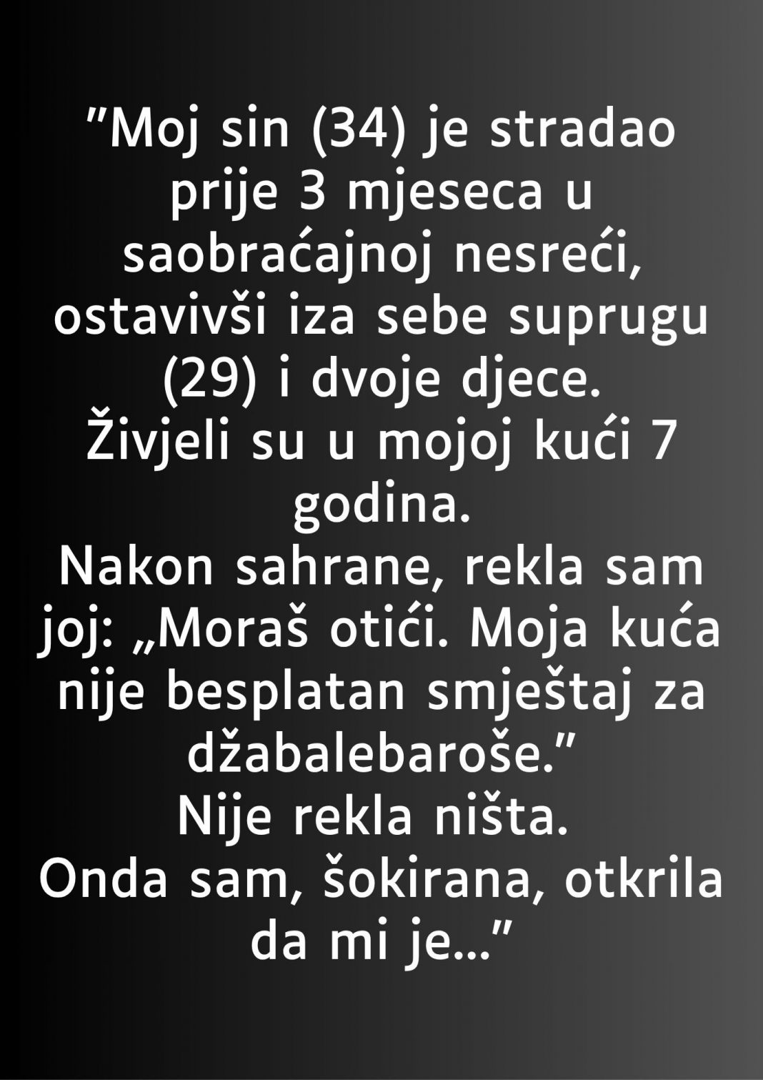 “Moj sin (34) je stradao prije 3 mjeseca…” - featured image