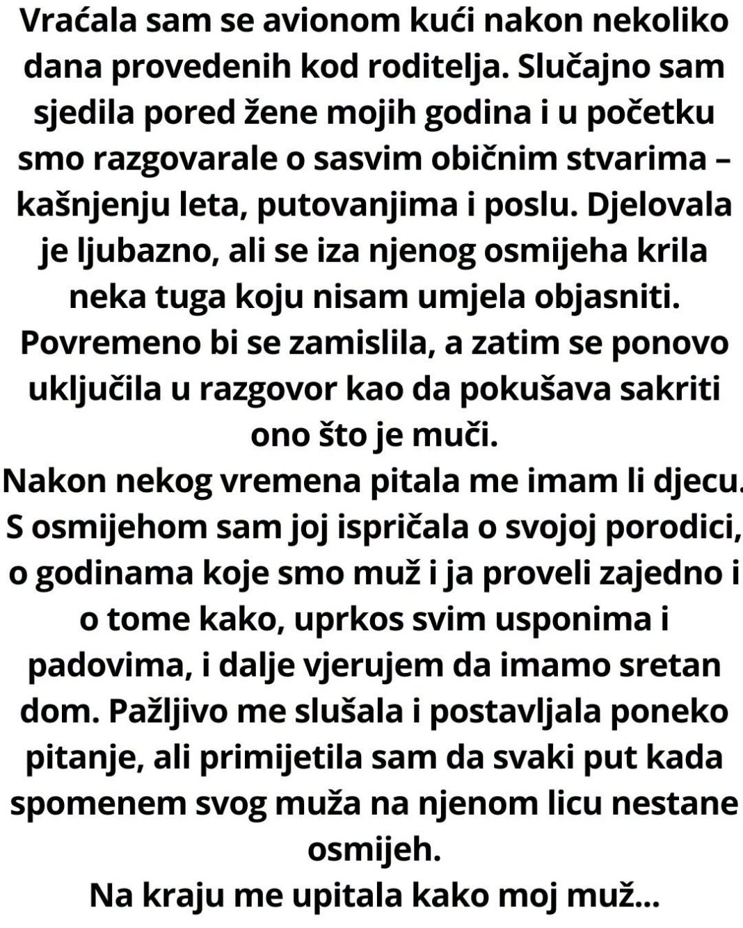 Žena u avionu pogledala je moju porodičnu fotografiju i odmah zaplakala. - featured image
